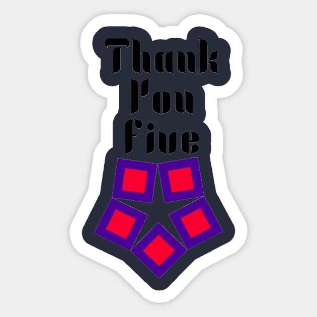 Thank You Five Sticker by Elvira Khan